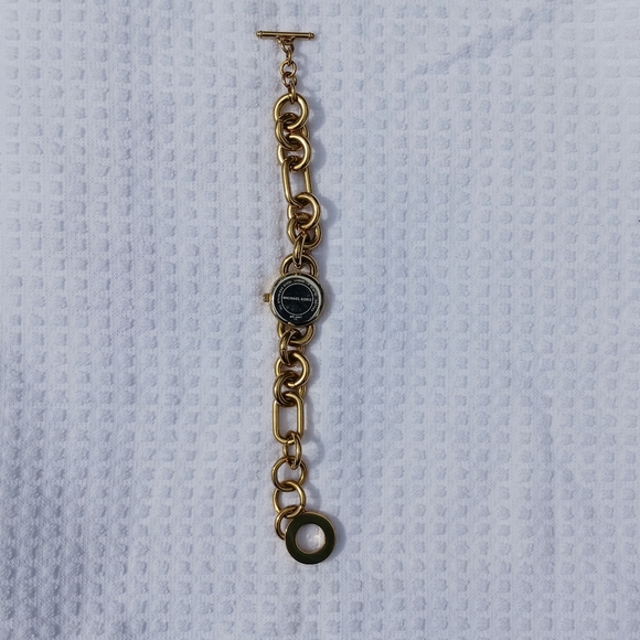 Michael Kors Watch Gold Chain Link Crystal Face MK Bling Watch - Picture 12 of 15